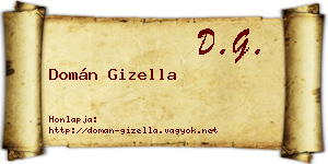 Domán Gizella névjegykártya