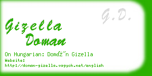 gizella doman business card